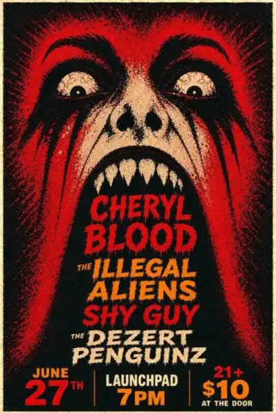 Cheryl Blood * The Illegal Aliens * ShyGuy * Dezert Penguins